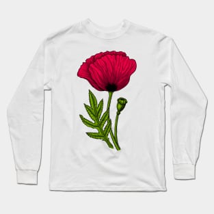 Red poppy 3 Long Sleeve T-Shirt